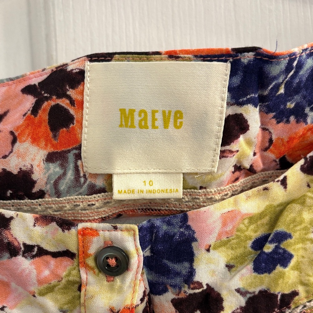 Maeve Floral Blouse - Orange, Blue, Black - Picture 2 of 4